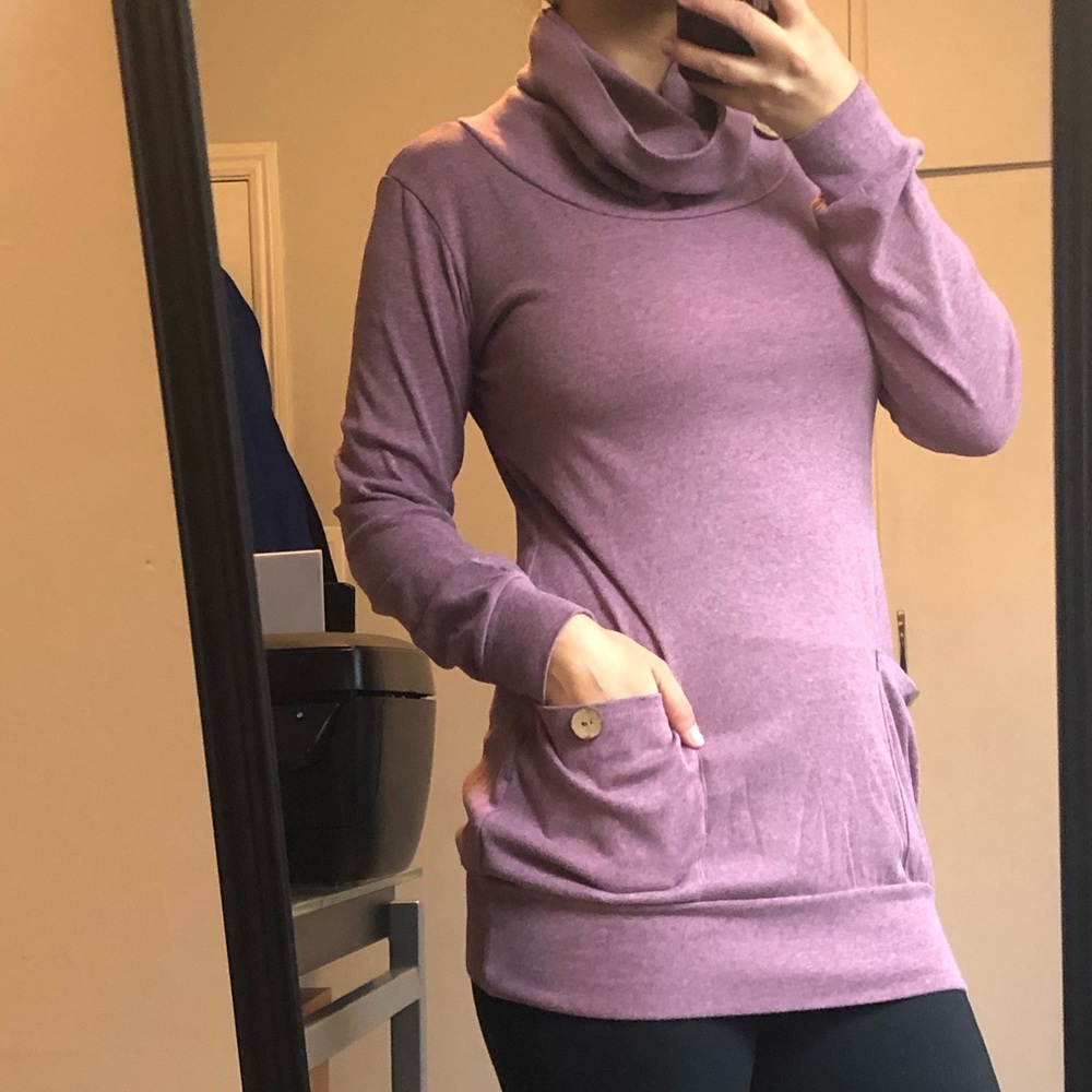 Cowlneck long sleeve comfy top